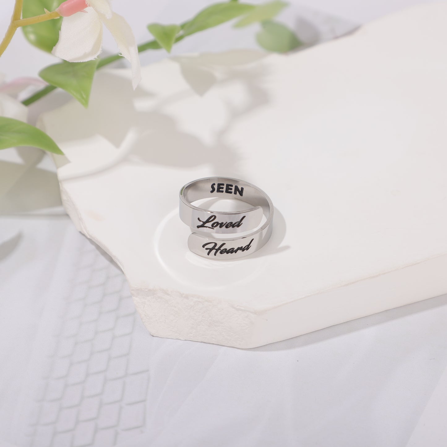 Loved Seen Heard Ring