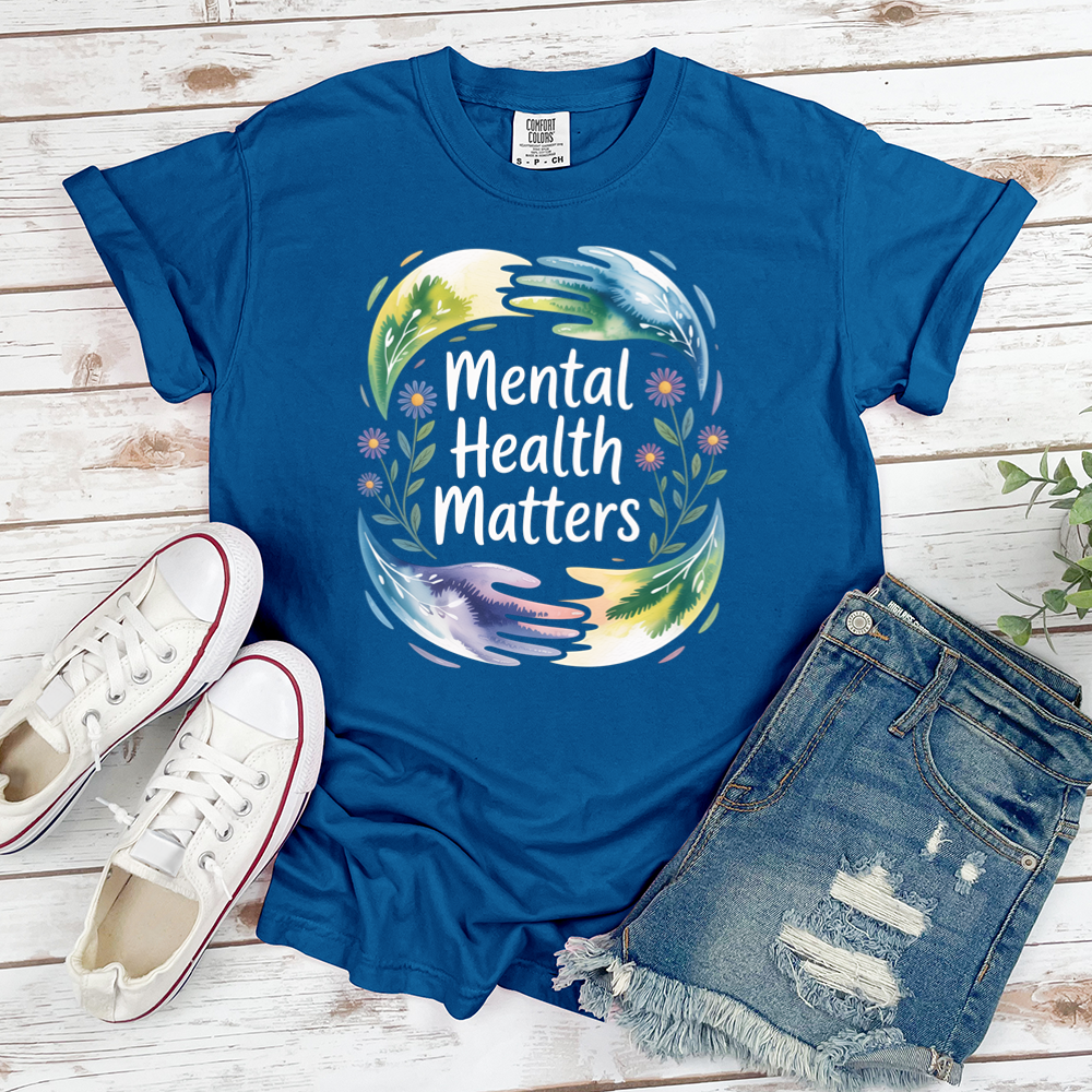 Mental Health Matters Flower Tee
