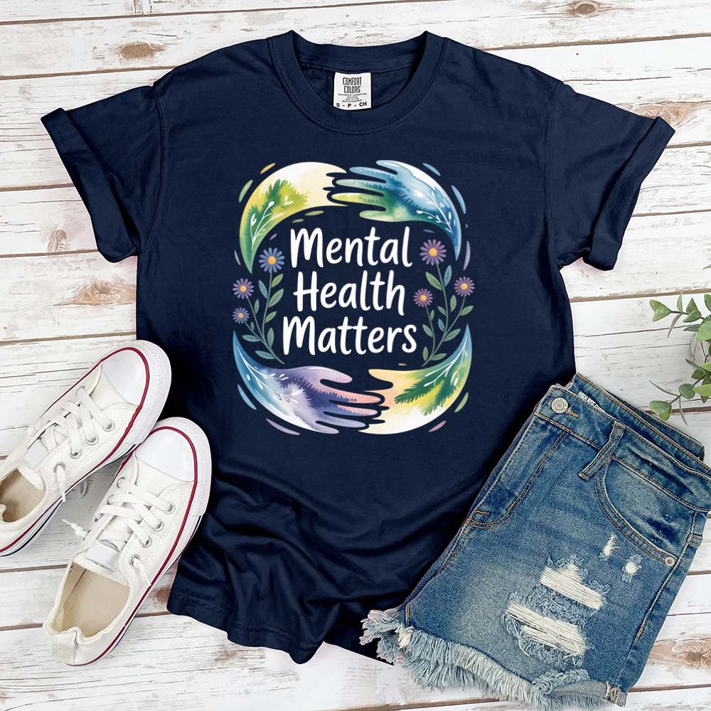 Mental Health Matters Flower Tee