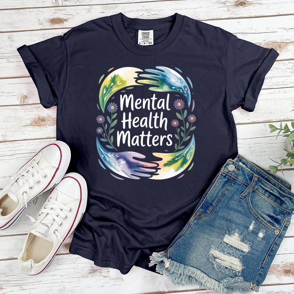 Mental Health Matters Flower Tee
