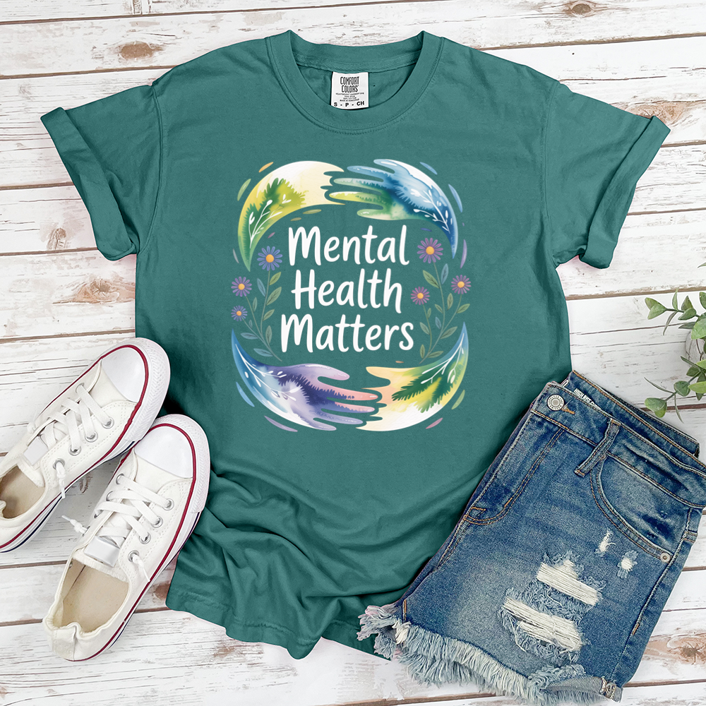 Mental Health Matters Flower Tee