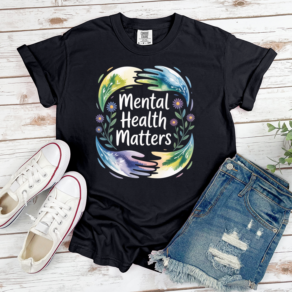 Mental Health Matters Flower Tee