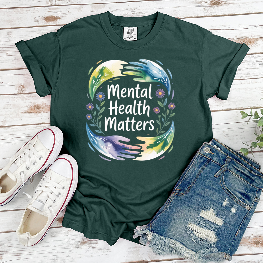 Mental Health Matters Flower Tee