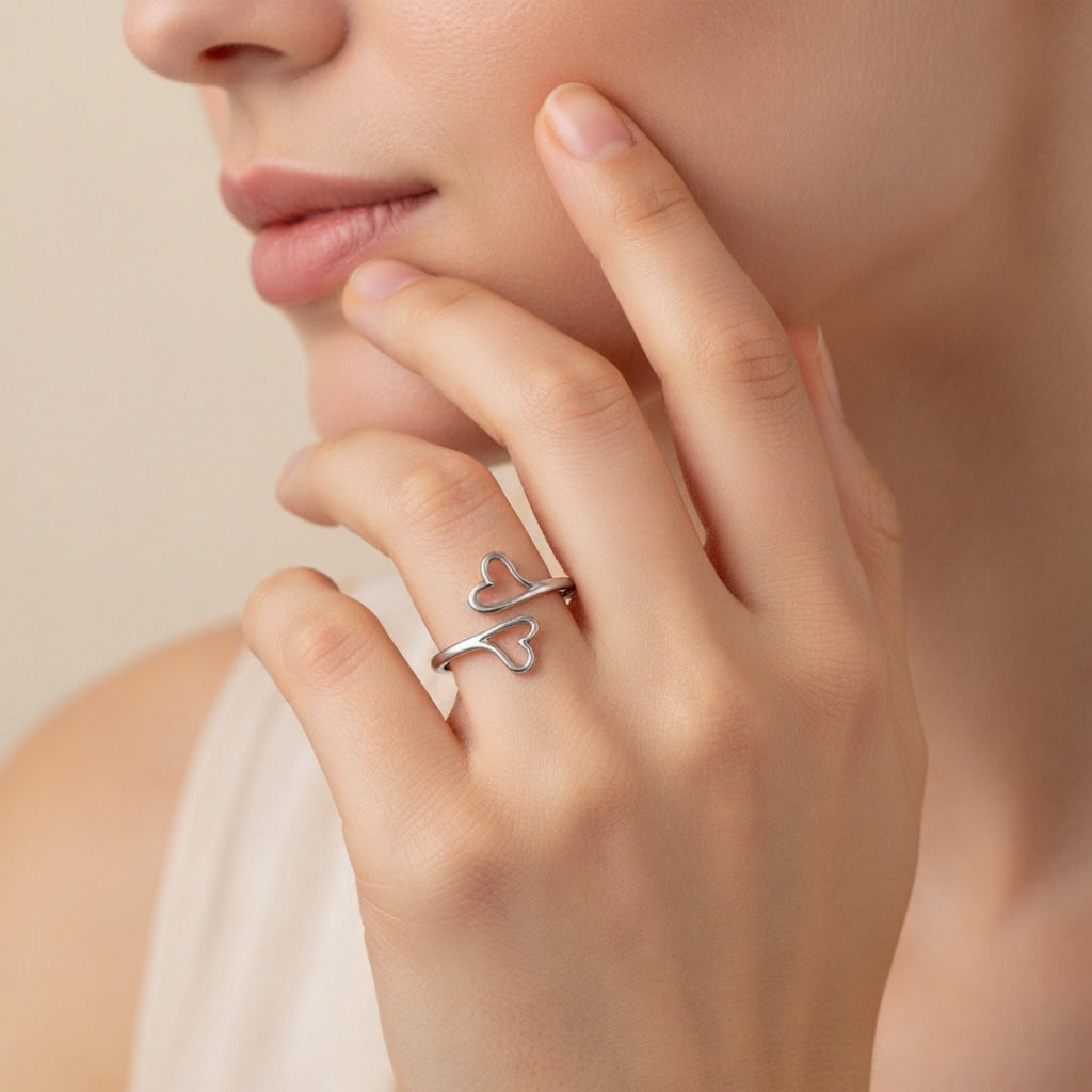 Double Heart Ring