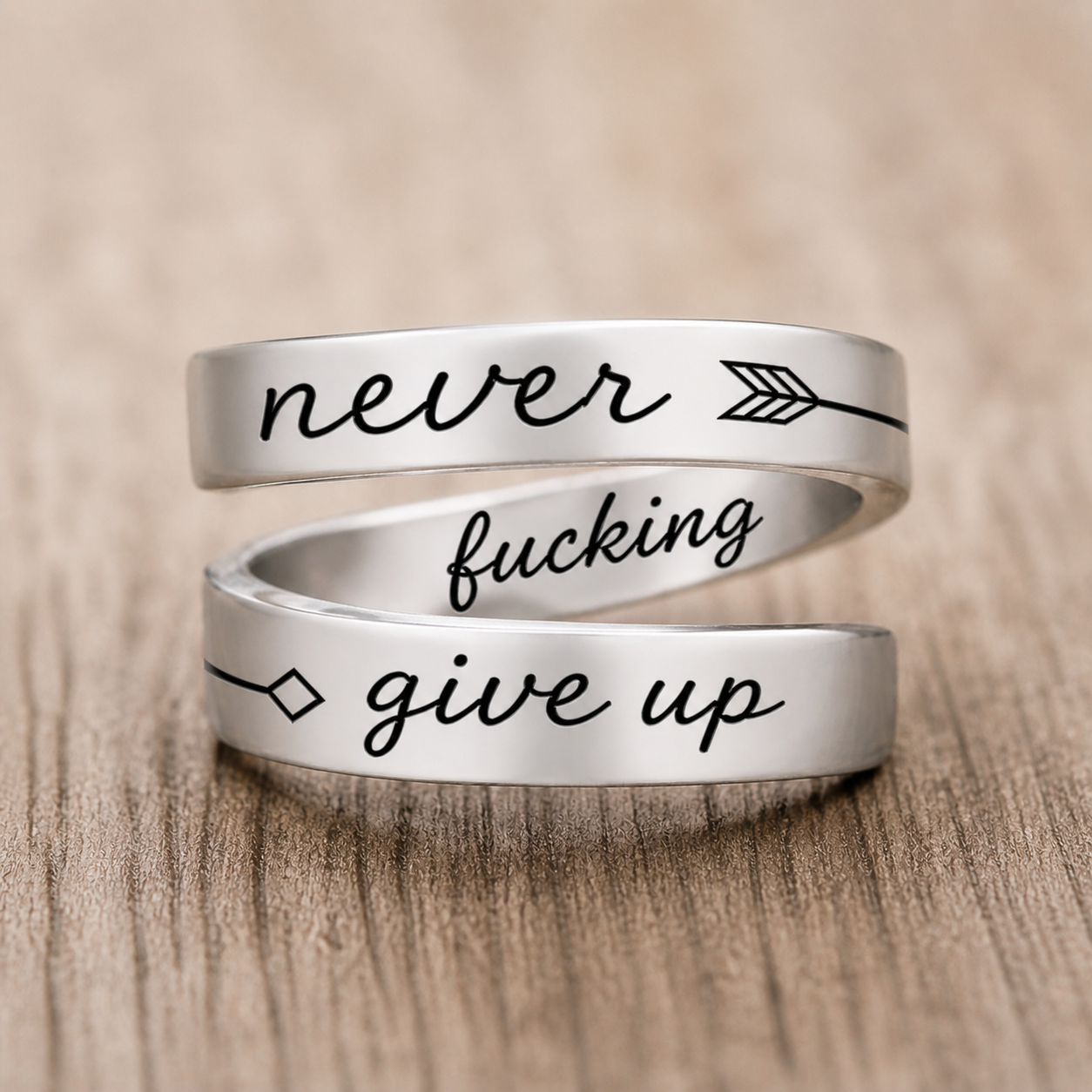 Never Fucking Give Up Ring