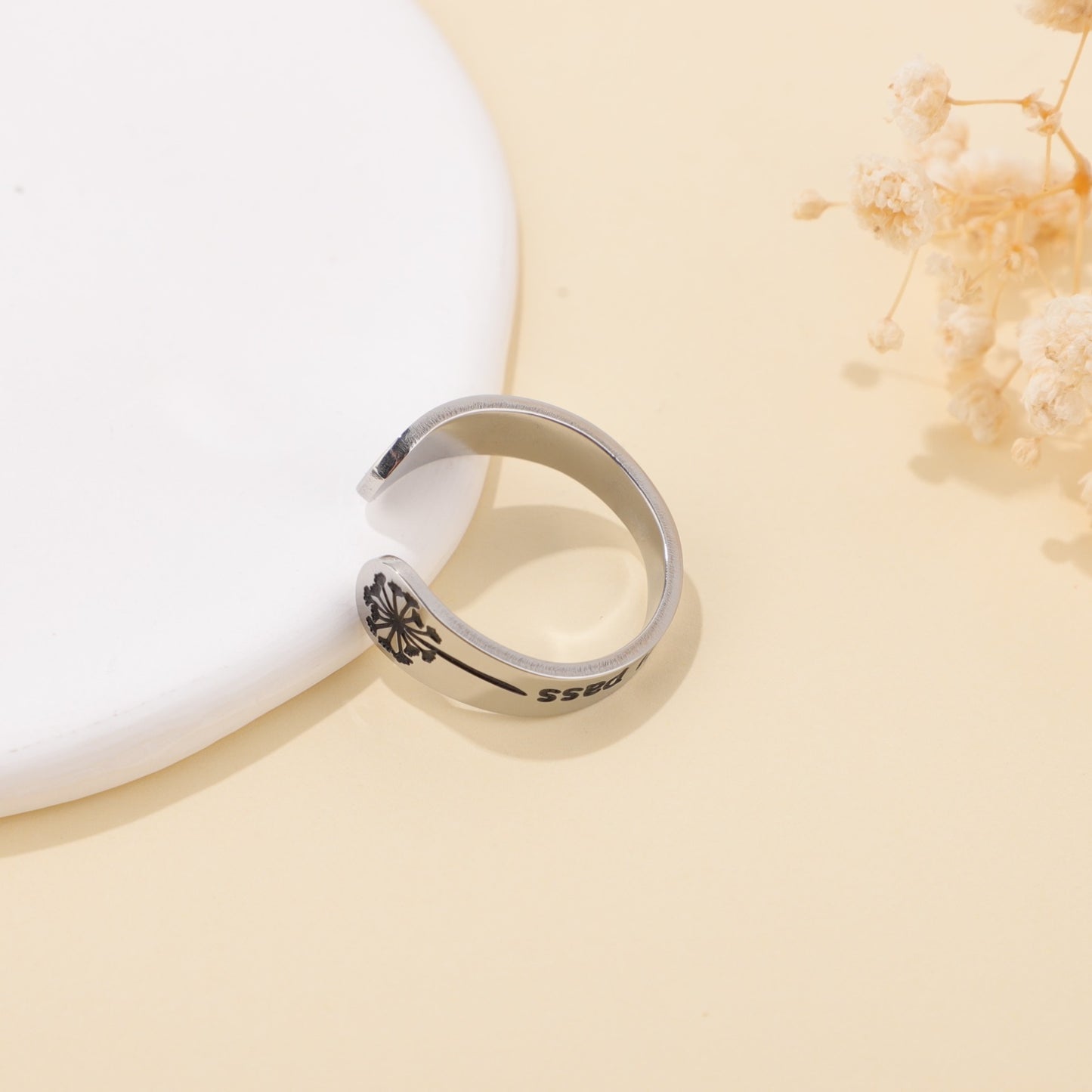 This Too Shall Pass Dandelion Ring
