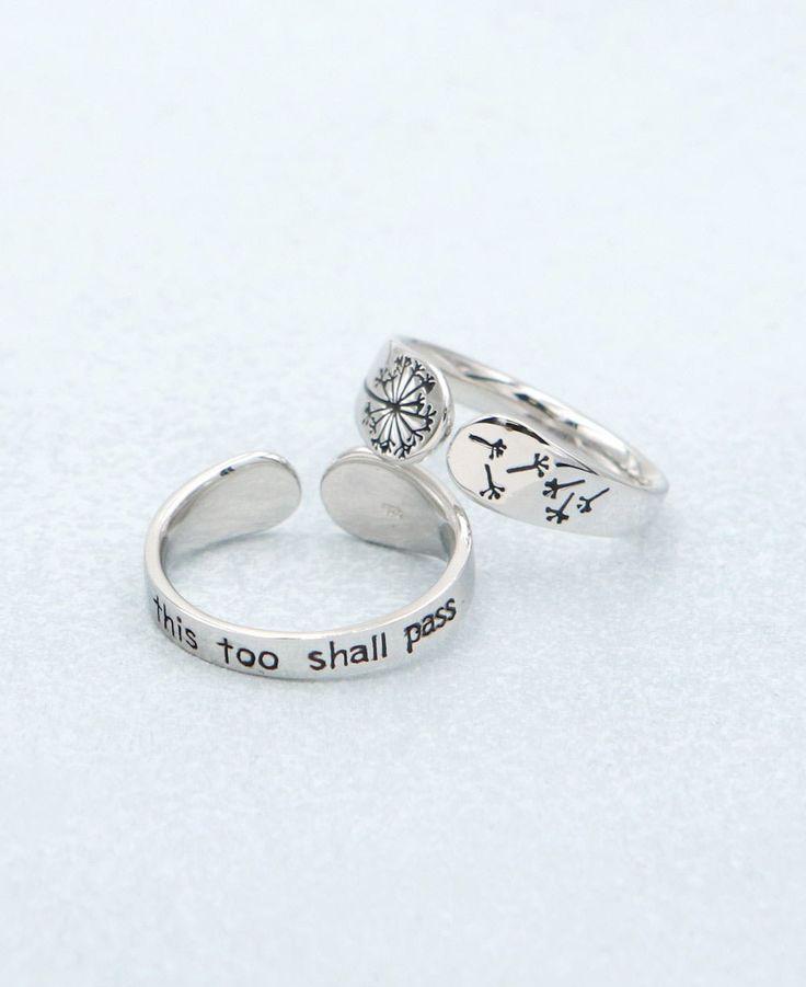 This Too Shall Pass Dandelion Ring