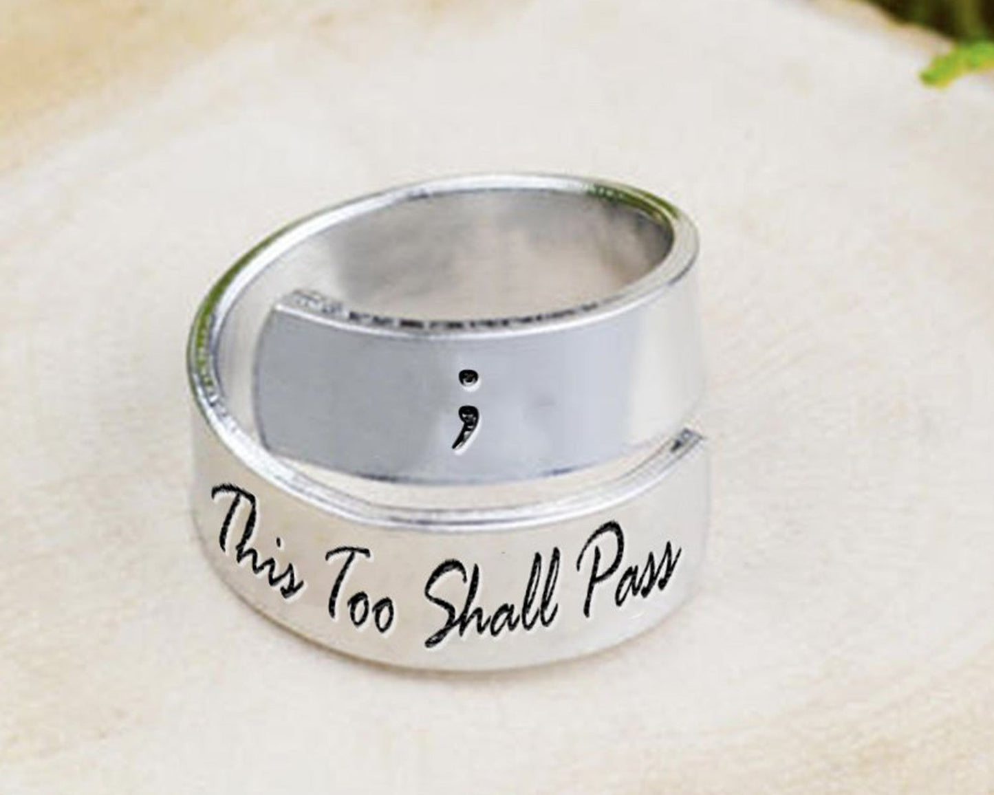 This Too Shall Pass Twist Ring