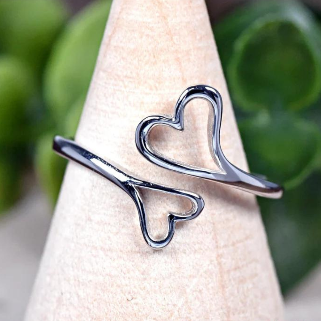Double Heart Ring – Awareness Outlet