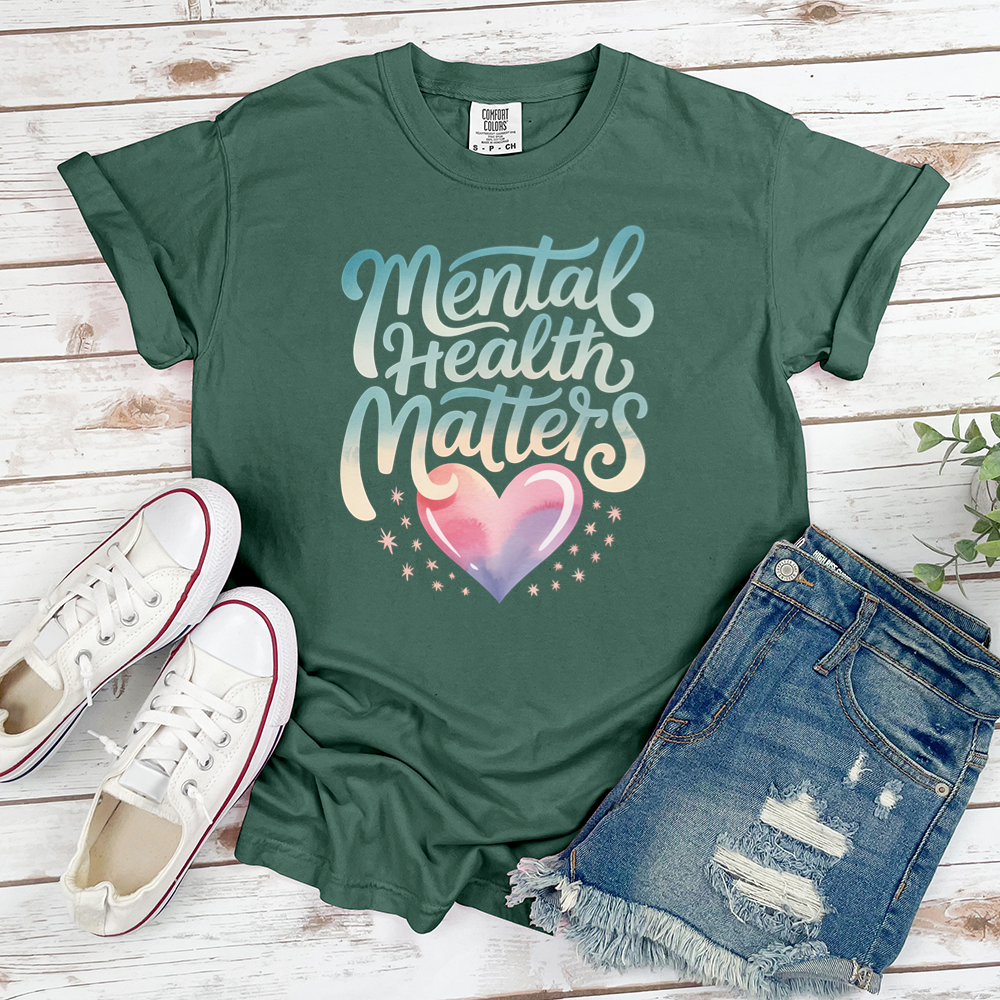 Mental Health Matters Heart Tee