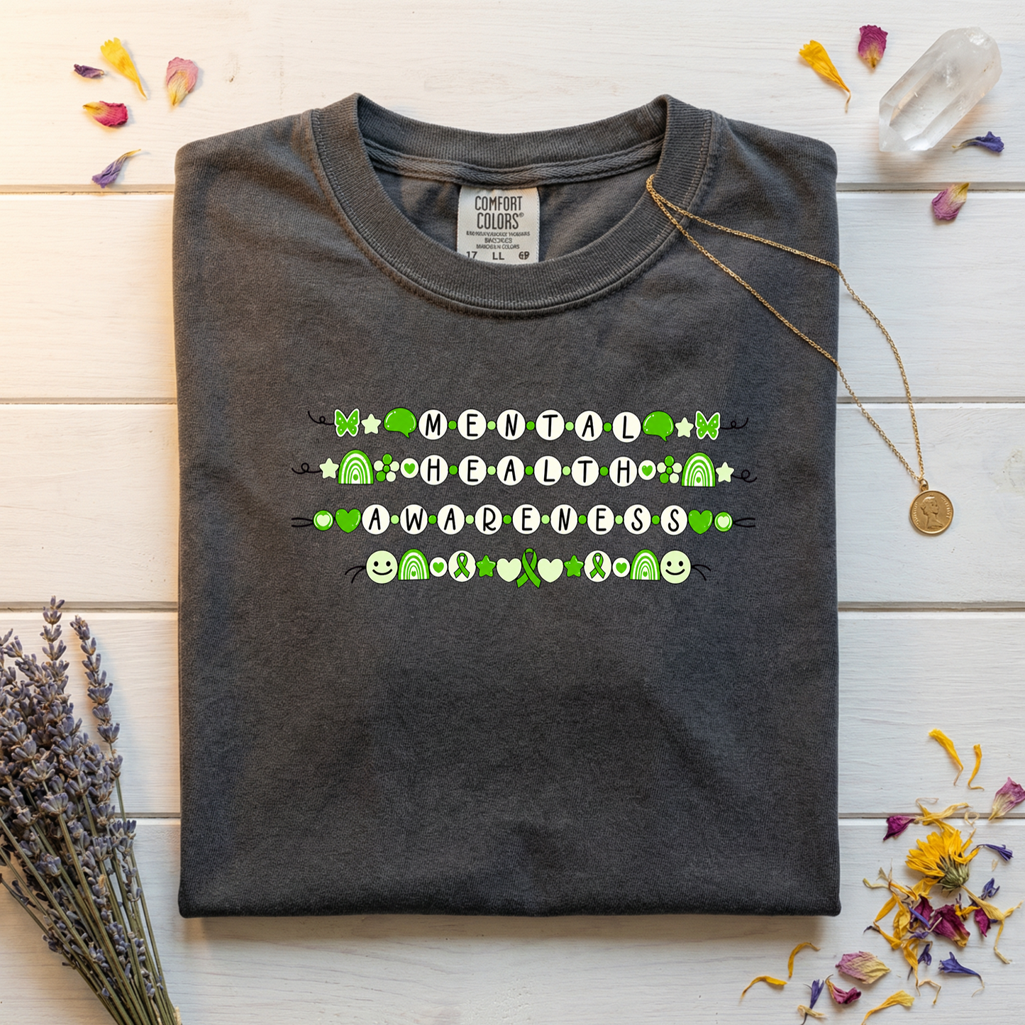 Mental Health Awareness Beads Tee