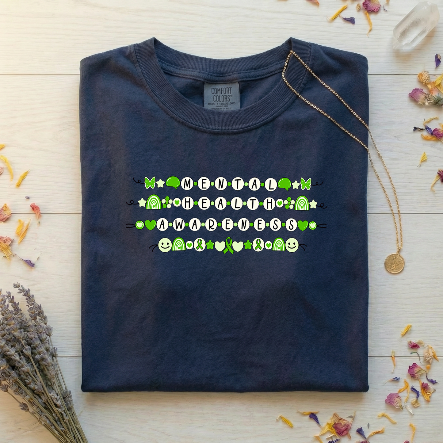 Mental Health Awareness Beads Tee