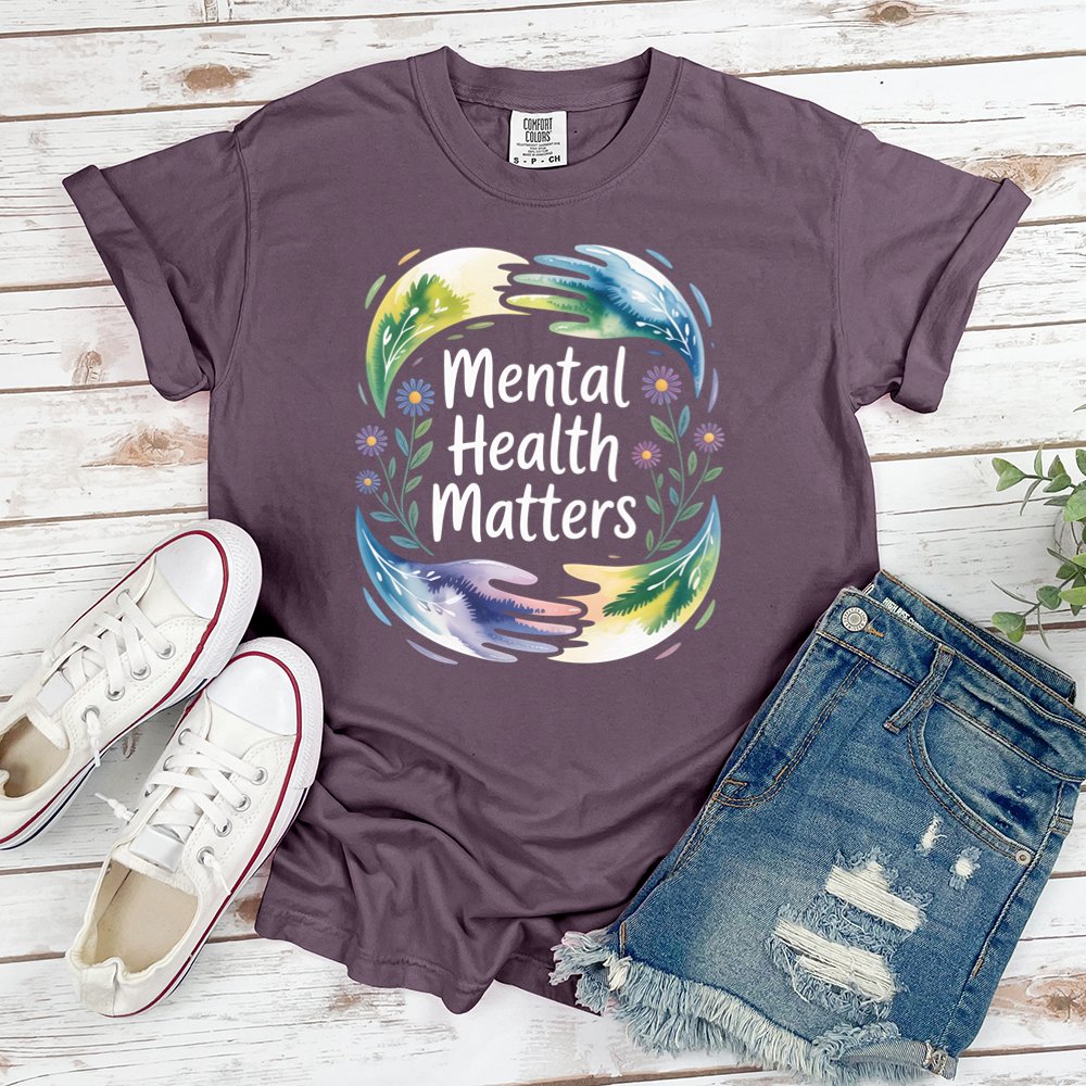 Mental Health Matters Flower Tee