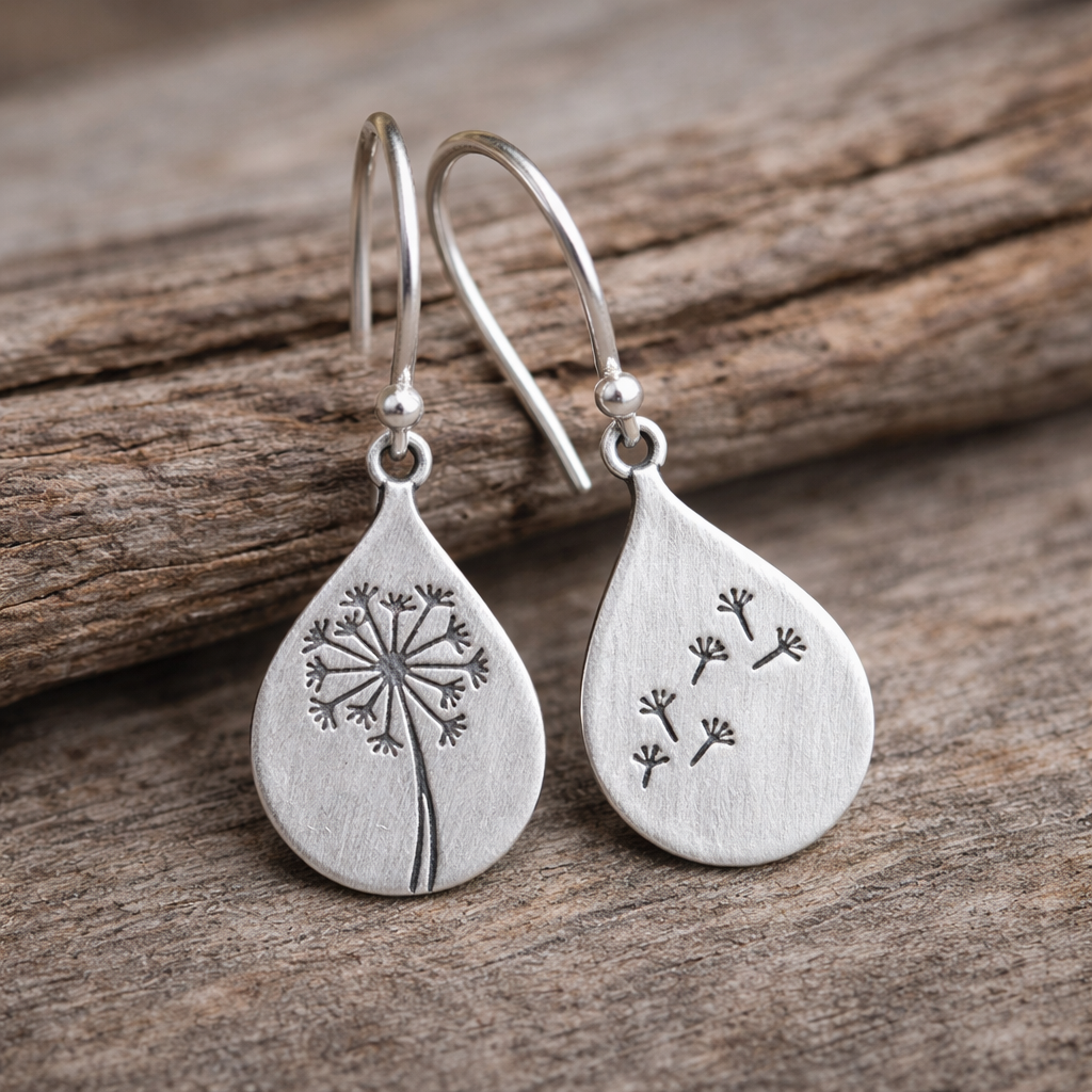 Make A Wish Dandelion Earrings