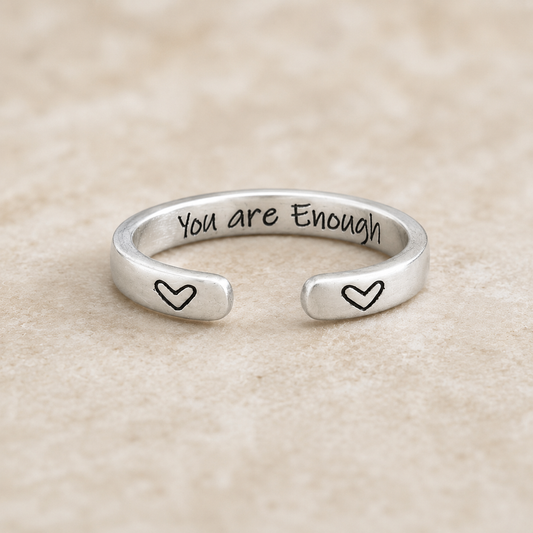 I Am Enough Heart Ring