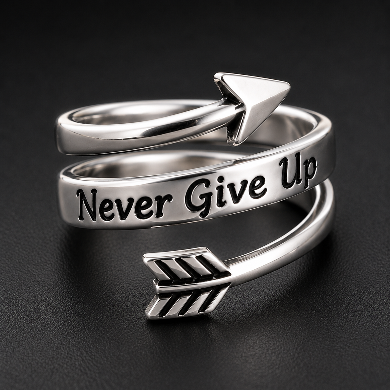Never Give Up Ring