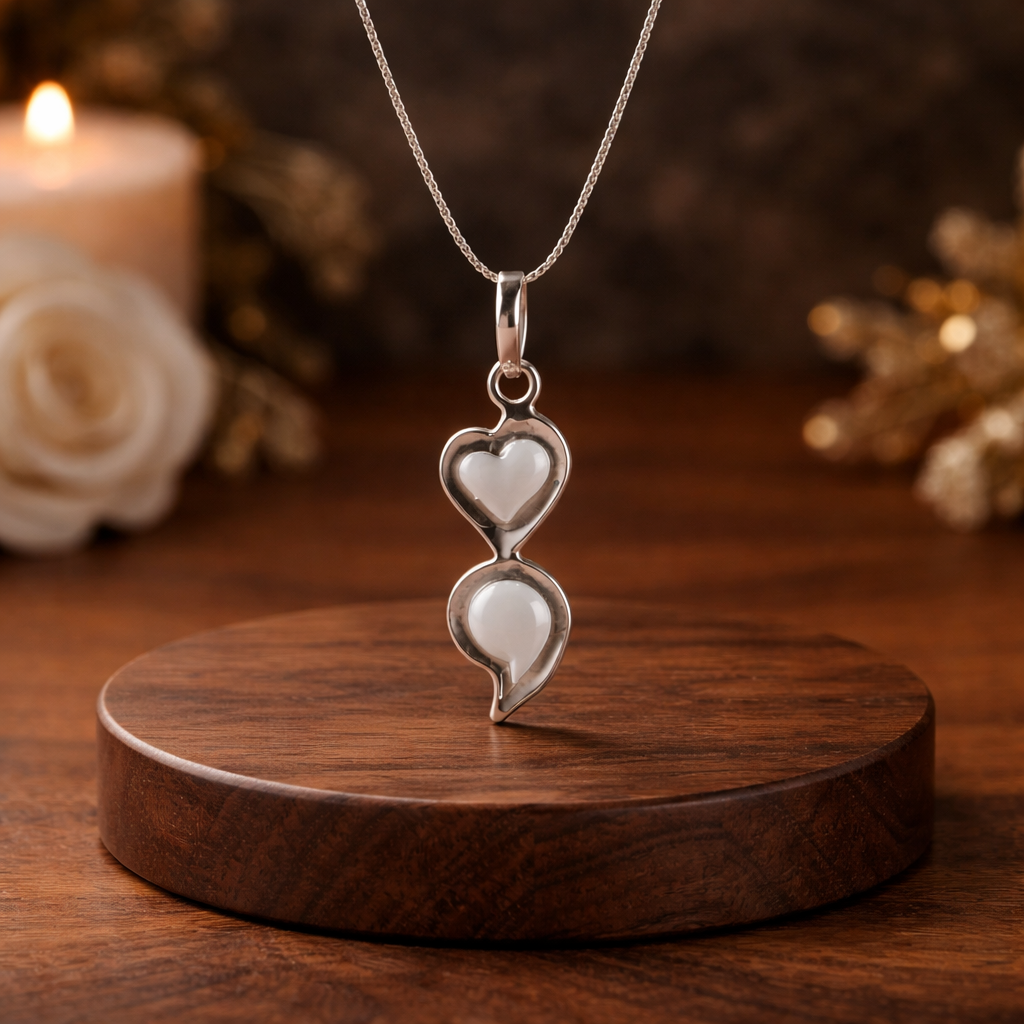 Semicolon Heart Necklace