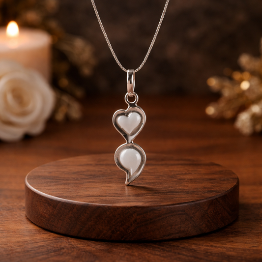 Semicolon Heart Necklace