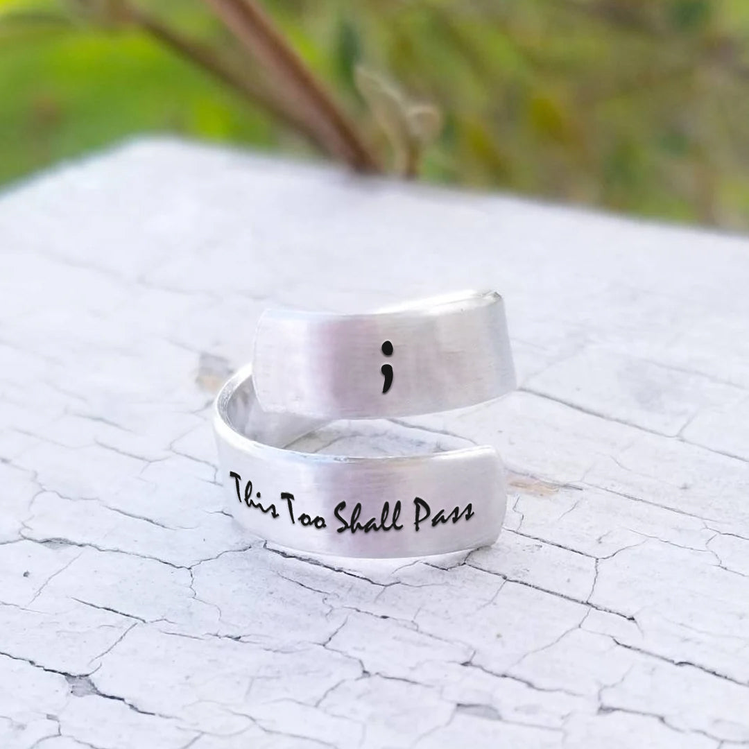 This Too Shall Pass Twist Ring