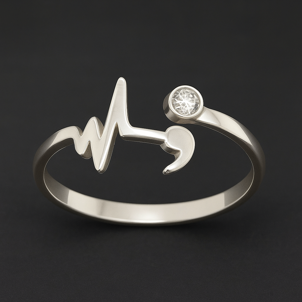 Semicolon Heartbeat Ring