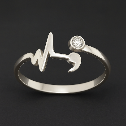 Semicolon Heartbeat Ring