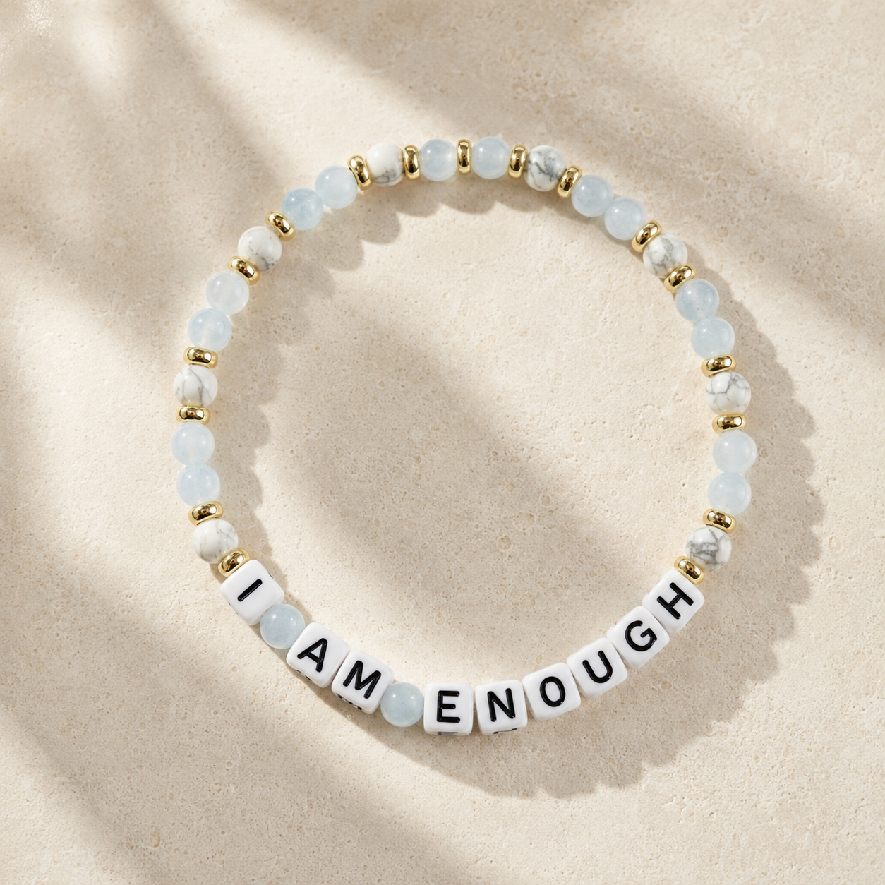 I Am Enough Beaded Bracelet