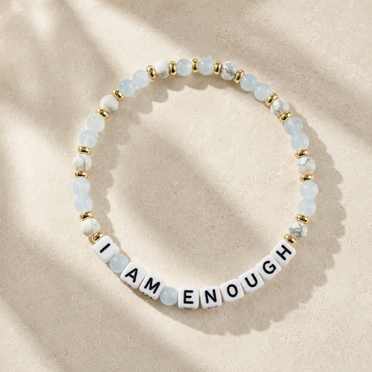 I Am Enough Beaded Bracelet