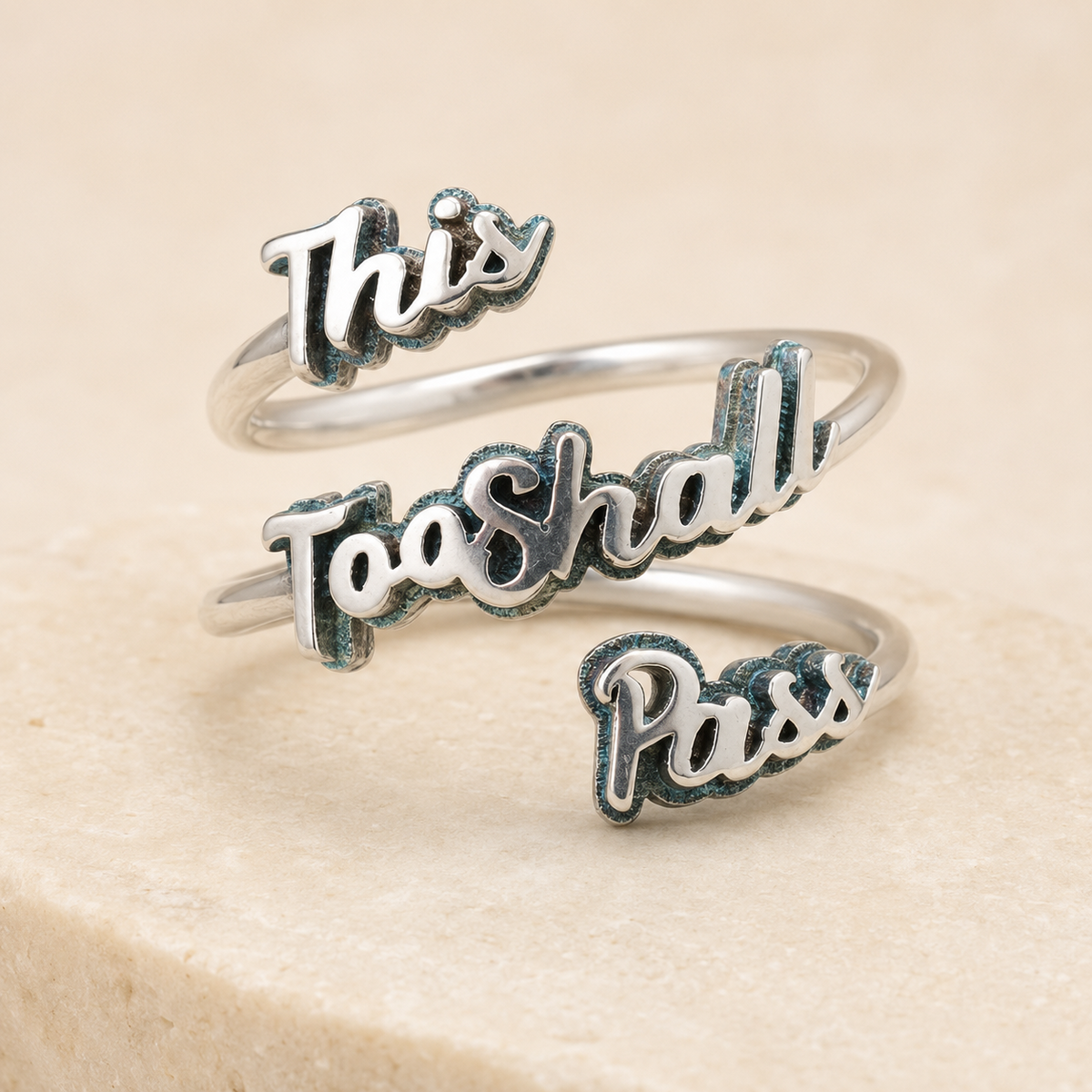 This Too Shall Pass Twist Ring