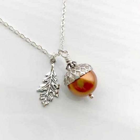 Fall Acorn Necklace